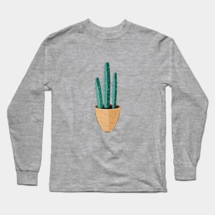 Cactus in orange pot Long Sleeve T-Shirt